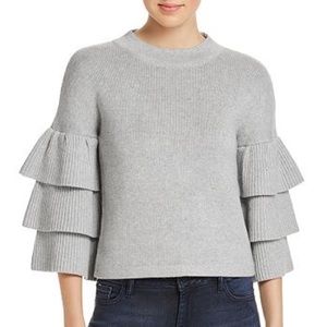 Endless Rose Tiered Sleeve Sweater - Gray Small